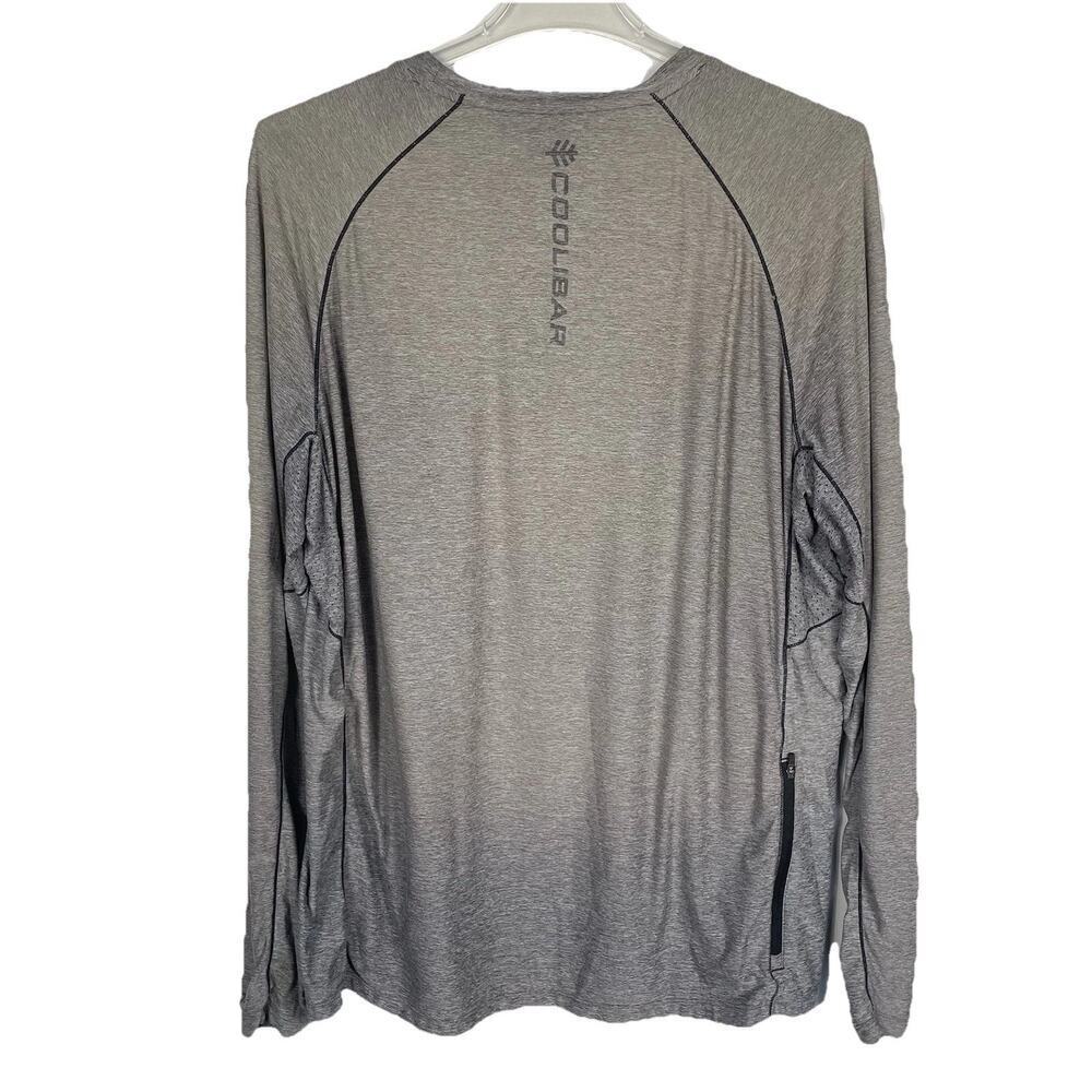 Coolibar Agility Performance Shirt Mens XL Gray Long Sleeve UPF 50+ Thumbholes - Picture 2 of 13